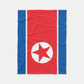北朝鮮の旗 フリースブランケット (正面)