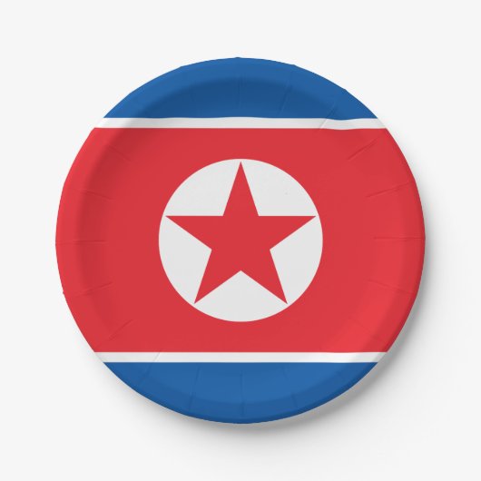 北朝鮮の旗 ペーパープレート (正面)