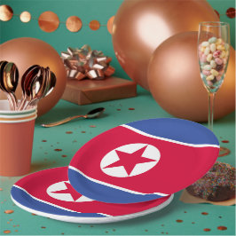 北朝鮮の旗 ペーパープレート