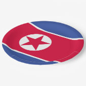 北朝鮮の旗 ペーパープレート (アングル)