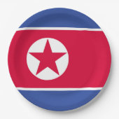 北朝鮮の旗 ペーパープレート (正面)