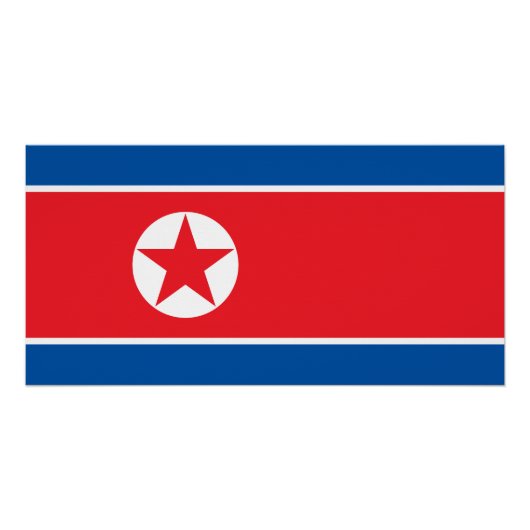 北朝鮮の旗 ポスター (正面)
