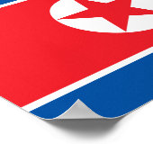 北朝鮮の旗 ポスター (角)