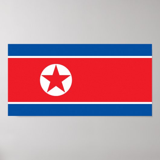 北朝鮮の旗 ポスター (正面)