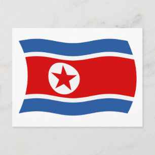 北朝鮮の旗 ポストカード