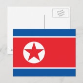 北朝鮮の旗 ポストカード (正面/裏面)