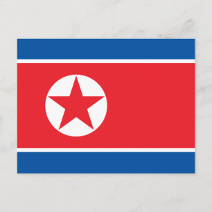 北朝鮮の旗 ポストカード