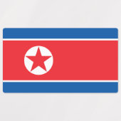 北朝鮮の旗 ラベル (デザイン2)