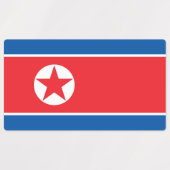 北朝鮮の旗 ラベル (デザイン1)