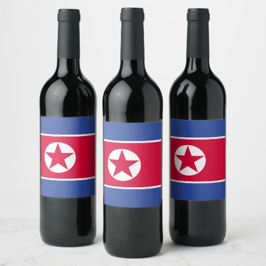 北朝鮮の旗 ワインラベル (ボトル)