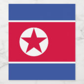 北朝鮮の旗 ワインラベル (シングルラベル)