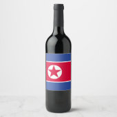 北朝鮮の旗 ワインラベル (正面)