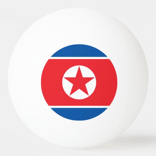 北朝鮮の旗 卓球ボール (正面)