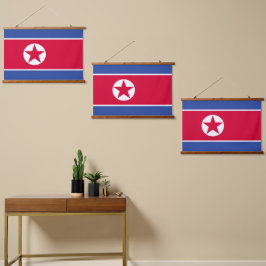 北朝鮮の旗 吊り下げ型タペストリー