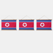 北朝鮮の旗 吊り下げ型タペストリー (トリプル)
