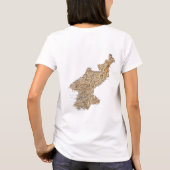 北朝鮮の旗+地図Tシャツ Tシャツ (裏面)