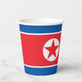 北朝鮮の旗 紙コップ (正面)