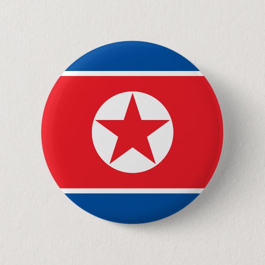 北朝鮮の旗 缶バッジ (正面)