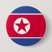 北朝鮮の旗 缶バッジ (正面)