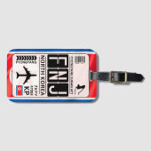 北朝鮮の荷札 ラゲッジタグ (正面横)