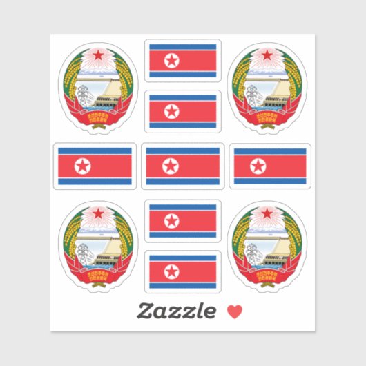 北朝鮮の象徴/紋章 シール (シート)
