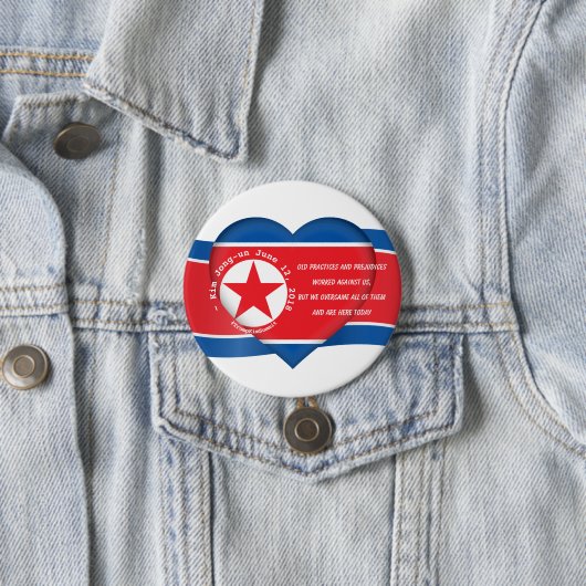 北朝鮮の金正恩引用文首脳会議2018 缶バッジ (インサイチュ)