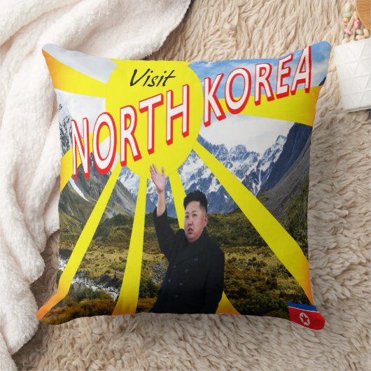北朝鮮を訪問 クッション (ブランケット)