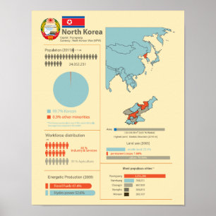 北朝鮮インフォグラフィック ポスター