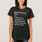 北朝鮮ガールコリア北おもしろいカントリーホームR Tシャツ (正面)