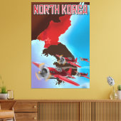 北朝鮮ビンテージ旅行ポスター キャンバスプリント (インサイチュ (リビング))