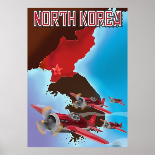 北朝鮮ビンテージ旅行ポスター ポスター (正面)