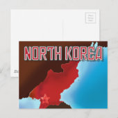 北朝鮮ビンテージ旅行ポスター ポストカード (正面/裏面)