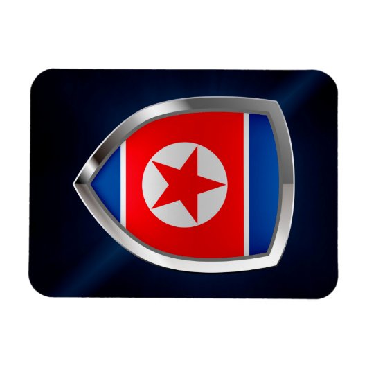北朝鮮メタリック・エンブレム マグネット (横)