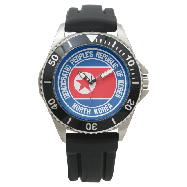 北朝鮮丸エンブレム 腕時計 (正面)