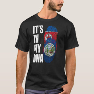 北朝鮮及びベリゼアンミックスDNA伝統国旗 Tシャツ
