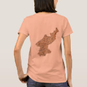 北朝鮮国旗と地図dk Tシャツ (裏面)
