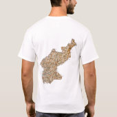 北朝鮮国旗と地図Tシャツ Tシャツ (裏面)
