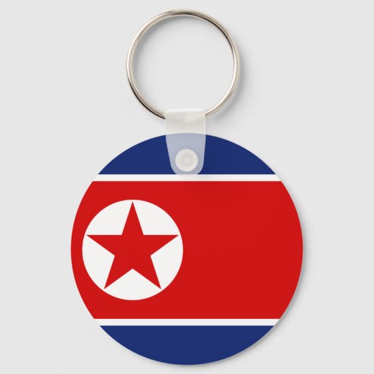 北朝鮮国旗のキーチェーン キーホルダー (正面)