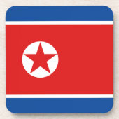 北朝鮮国旗のコースター コースター (正面)