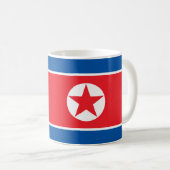 北朝鮮国旗のセラミック製マグカップ コーヒーマグカップ (正面右)
