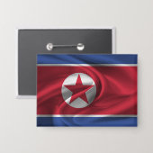北朝鮮国旗のボタン 缶バッジ (正面/裏面)
