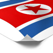 北朝鮮国旗のポスタープリント ポスター (角)