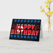 北朝鮮国旗の愛国的誕生日 カード (黄色い花)