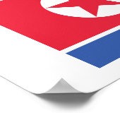 北朝鮮国旗の紋章 ポスター (角)