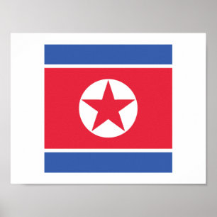 北朝鮮国旗の紋章 ポスター