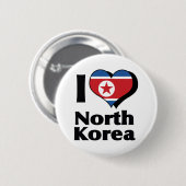 北朝鮮国旗を愛する 缶バッジ (正面&裏面)