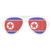 北朝鮮国旗 アビエーターサングラス (正面)