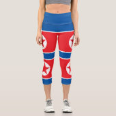 北朝鮮国旗 カプリレギンス (正面)