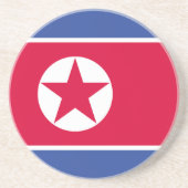 北朝鮮国旗 コースター (正面)