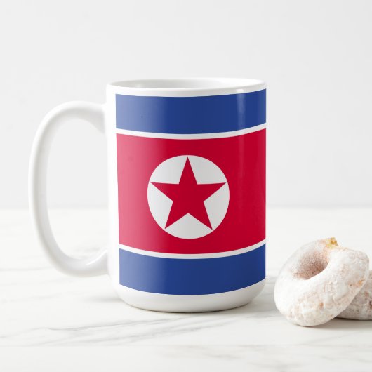 北朝鮮国旗 コーヒーマグカップ (ドーナツ)